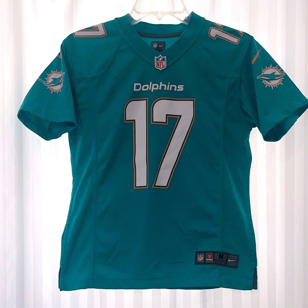 Miami Dolphins #17 Tannehill Nike NFL Jersey with Logos.